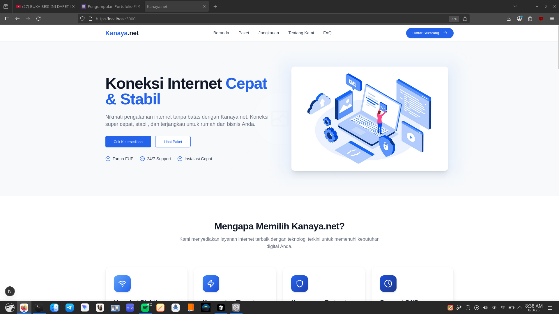 Kanaya Website Design