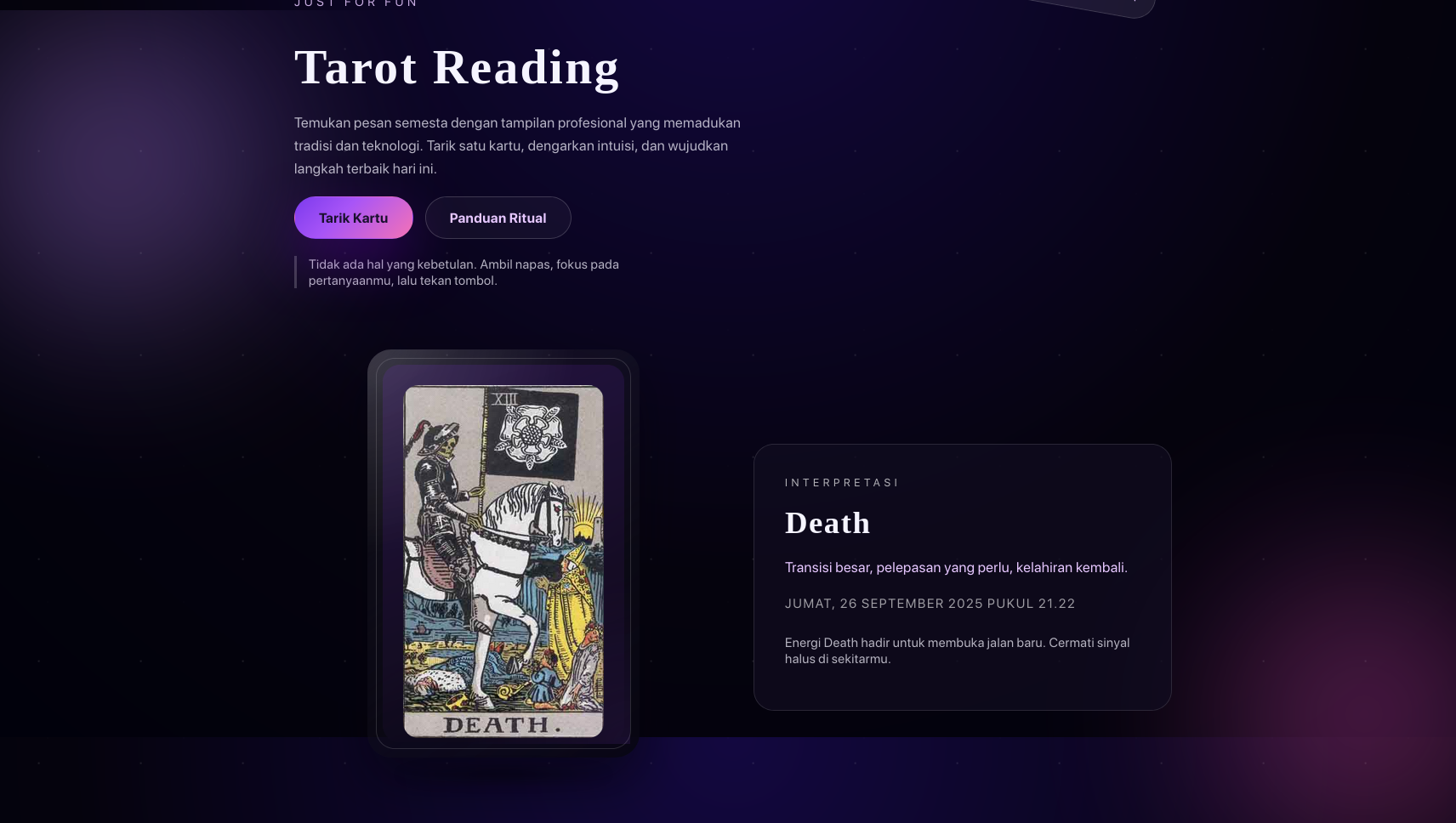Tarot Reading Vision